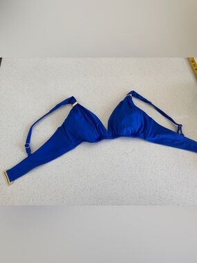 sofia by sofia vergara Royal Blue Triangle Bikini Top